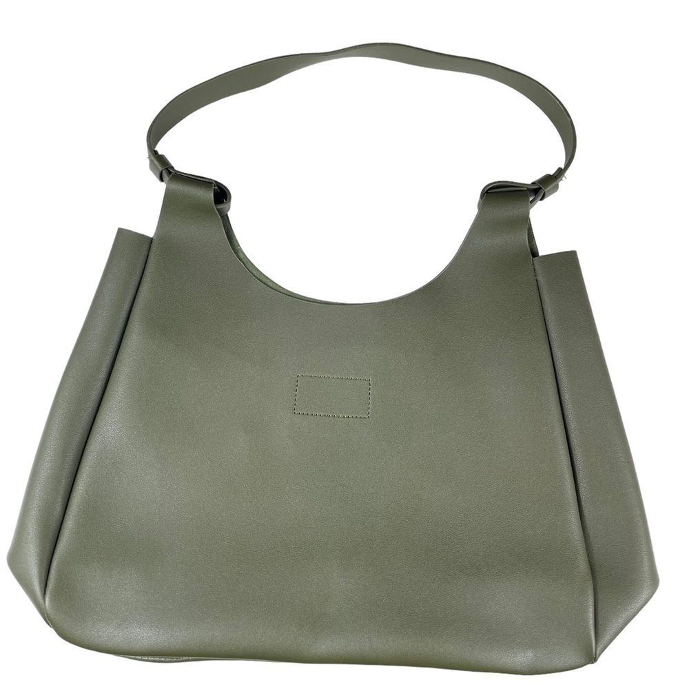 Neiman Marcus Faux Leather Tote Bag Green